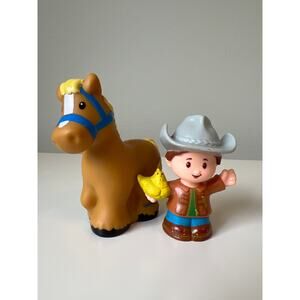 Fisher-Price Little People Farmer holding a baby Chicken and Horse 2016